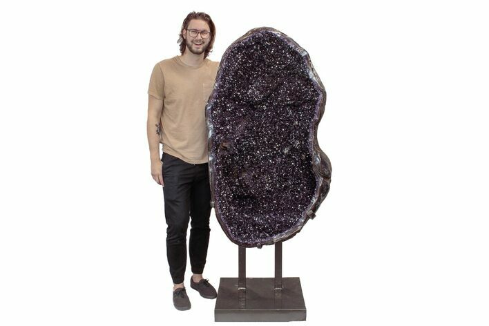 Incredible, Amethyst Geode with Metal Stand - Artigas, Uruguay #199978